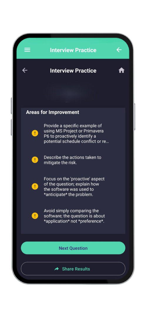 Interview Keys areas for improvement